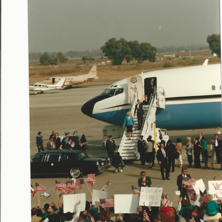 George H.W. Bush on political campaign - 1988